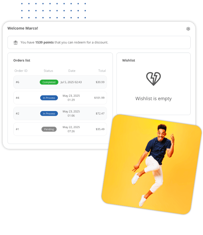 Belohnungspunkte nach abgeschlossenen Bestellungen