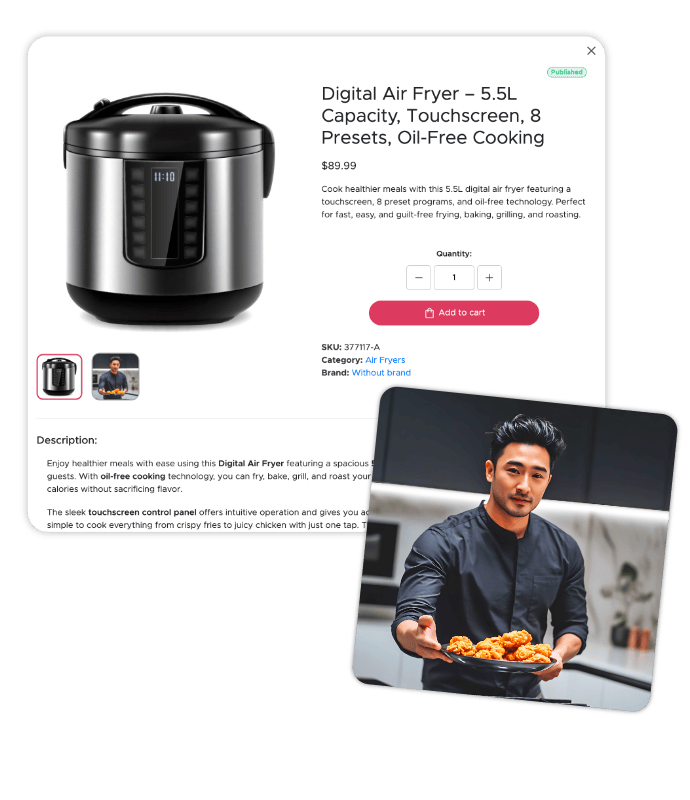 Live Preview & Product Drafts