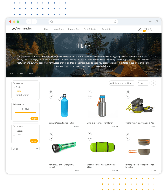 Smart Product Display & Filtering
