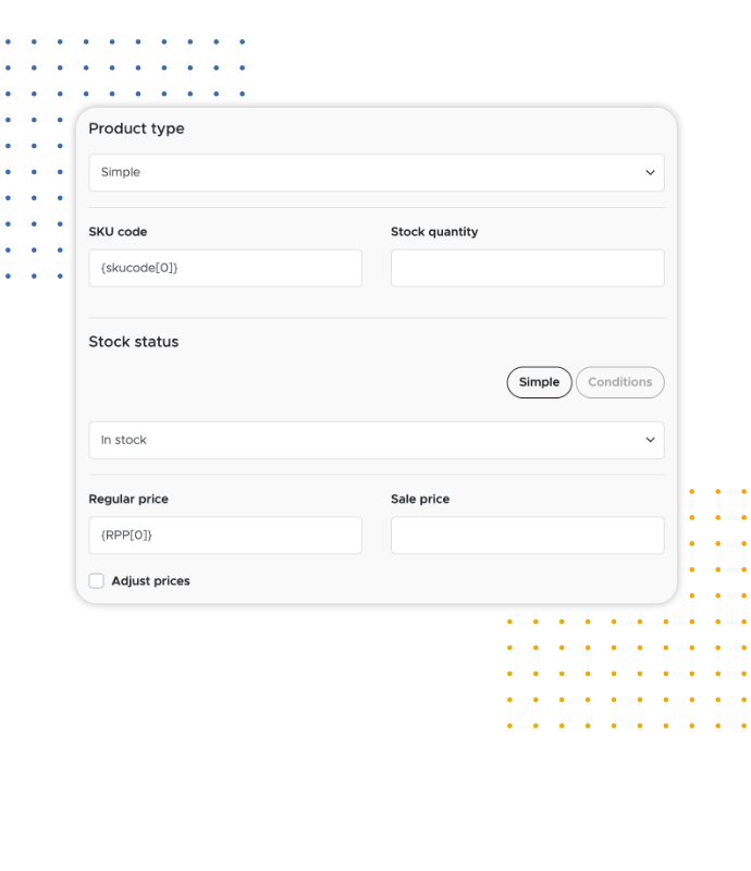 Supports Simple & Variable Products