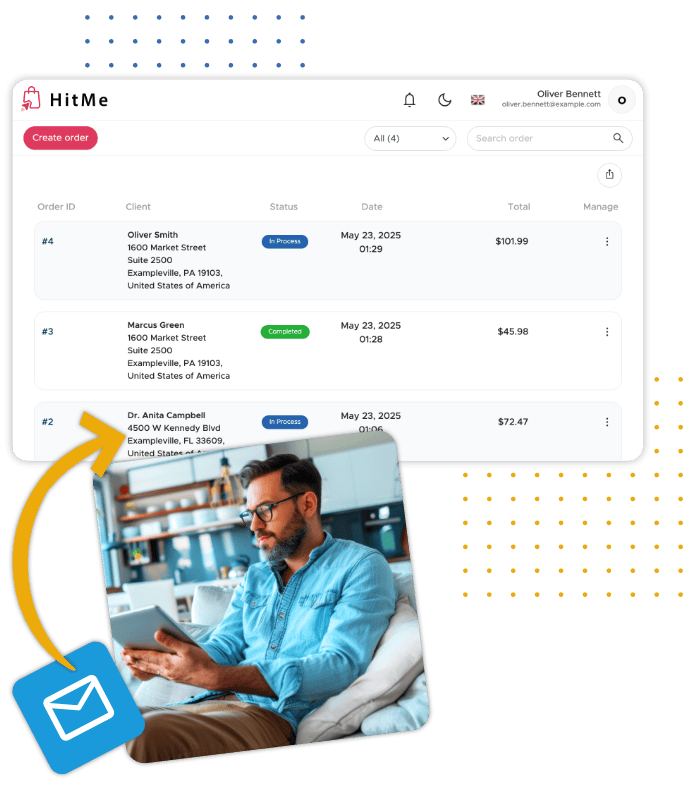 Real-Time Order and Status Notifications