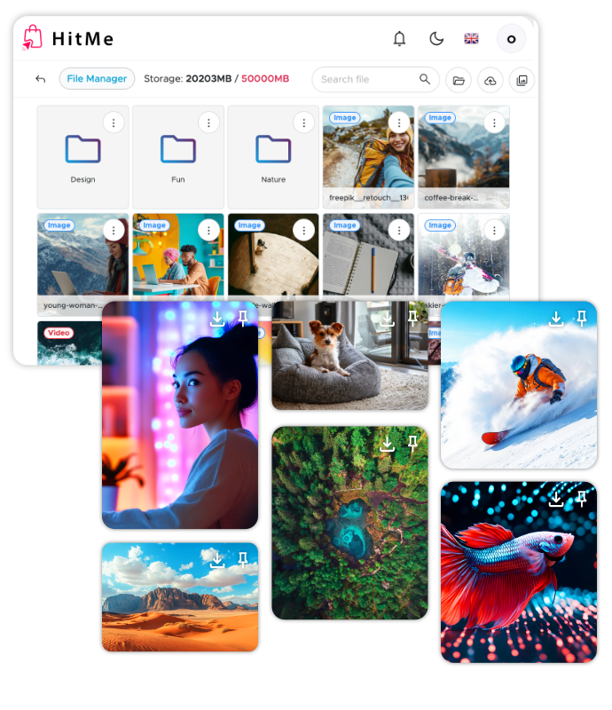 Tap into a Built-In Library of Free Images