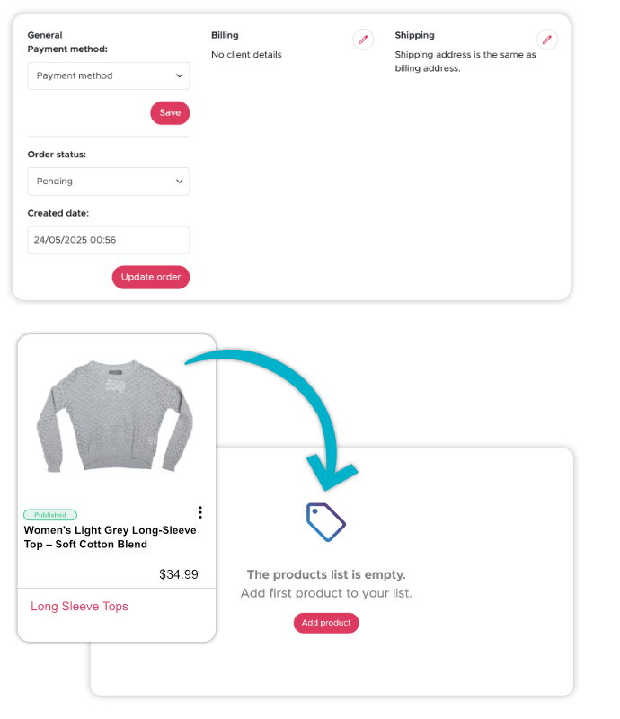 Create and Share Orders Manually