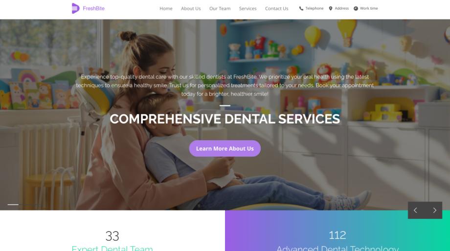 FreshBite - Modern Dental Care Website Template