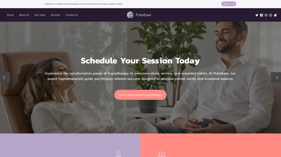 PulseEase - Modern Hypnotherapist Website Template