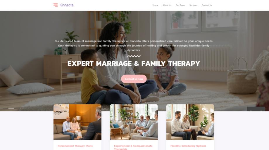 Kinnecta - Modern Therapy & Family Counseling Template