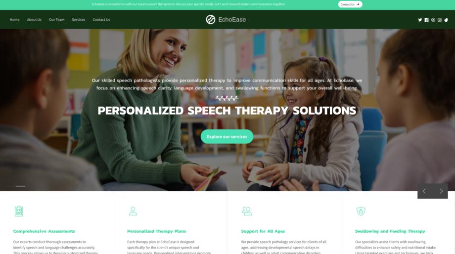 EchoEase - Modern Speech Pathologist Website Template