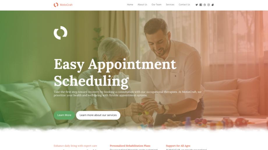MotioCraft - Innovative Occupational Therapist Template