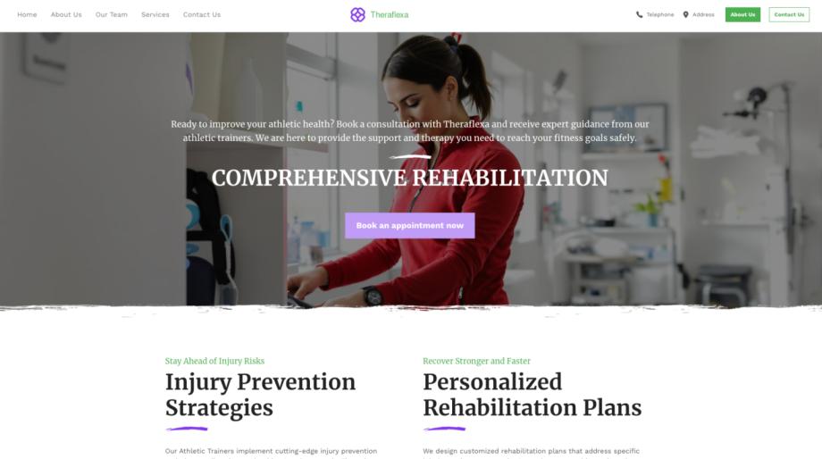 Theraflexa - Athletic Trainer Website Template