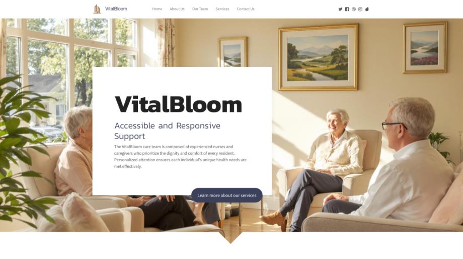 VitalBloom - Senior & Long-Term Care Convalescent Home Template