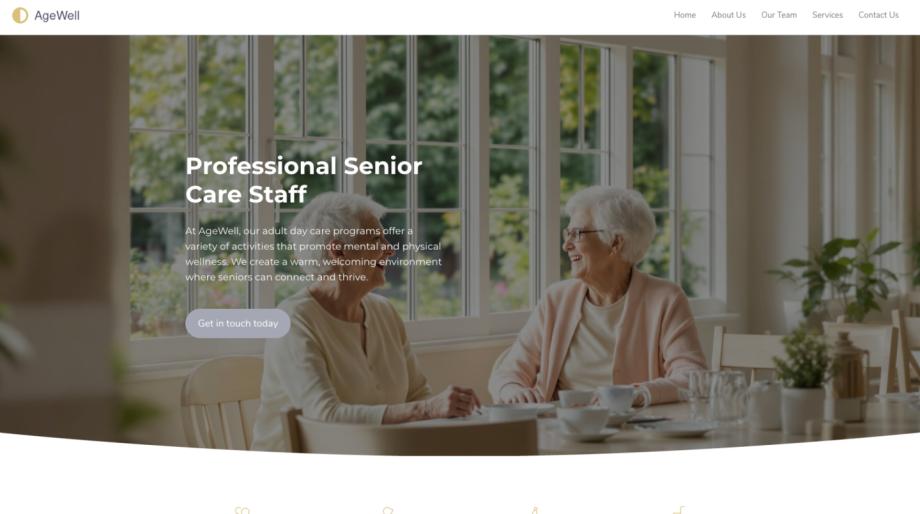 AgeWell - Senior & Long-Term Care Adult Day Care Template