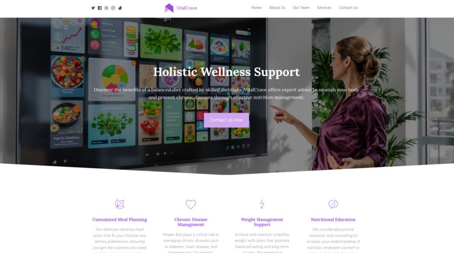 VitalCrave - Wellness & Prevention Dietitian Template