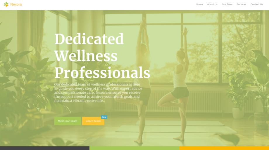 Nexora Wellness Center Website Template