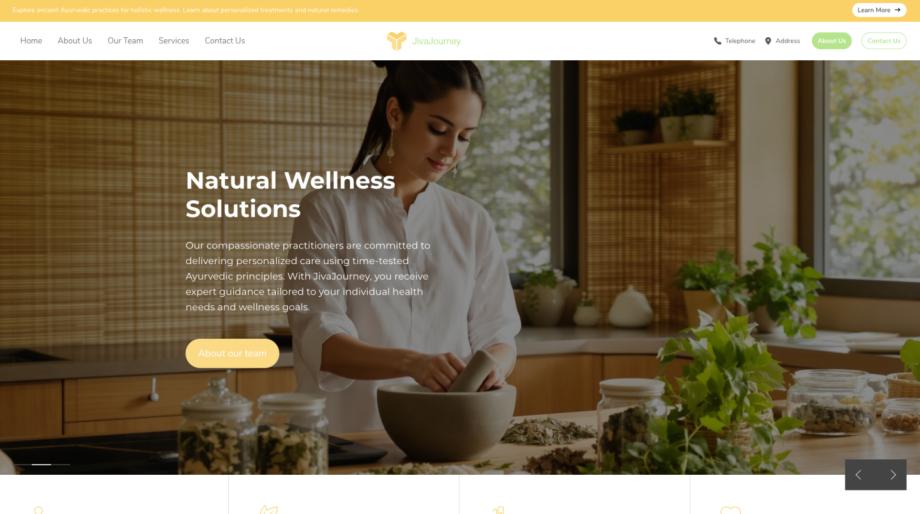 JivaJourney - Ayurvedic Clinic Website Template