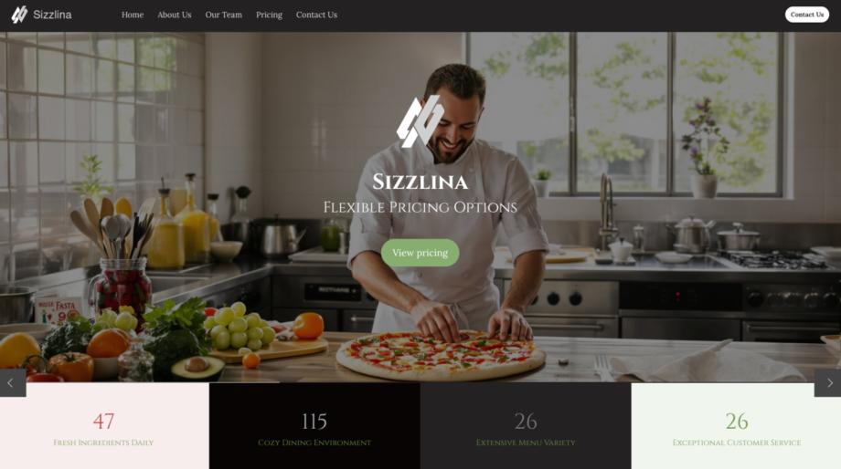 Sizzlina - Modern Pizza Restaurant Template