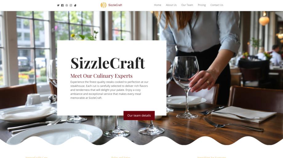 SizzleCraft - Modern Steakhouse Website Template