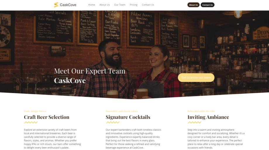 CaskCove - Modern Bar Website Template