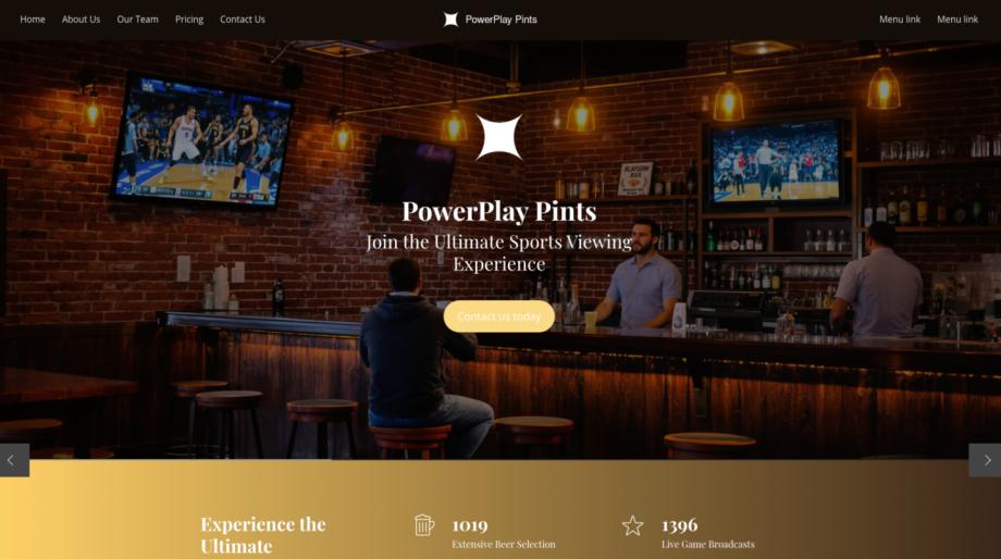 PowerPlay Pints - A Dynamic Sports Bar Template