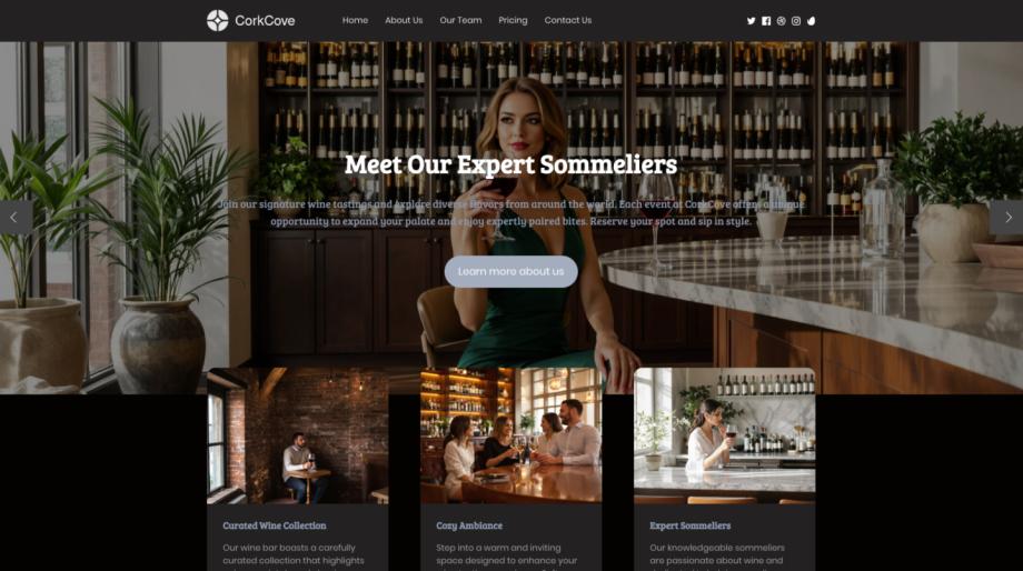 CorkCove - Elegant Wine Bar Website Template