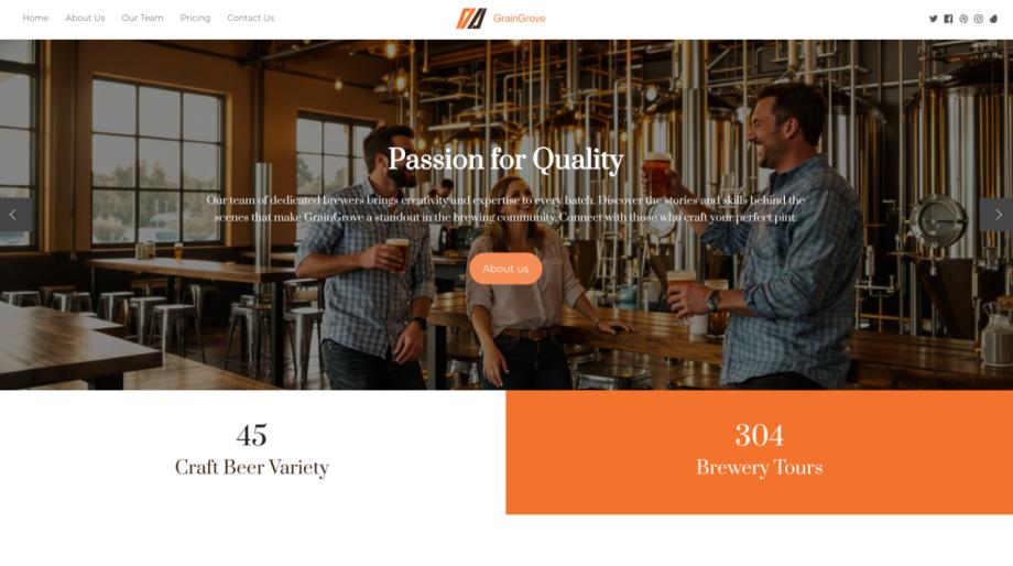 GrainGrove - Modern Brewery Template