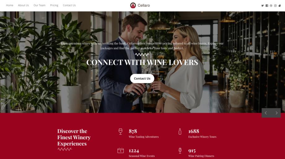 Cellaro - Elegant Winery Website Template