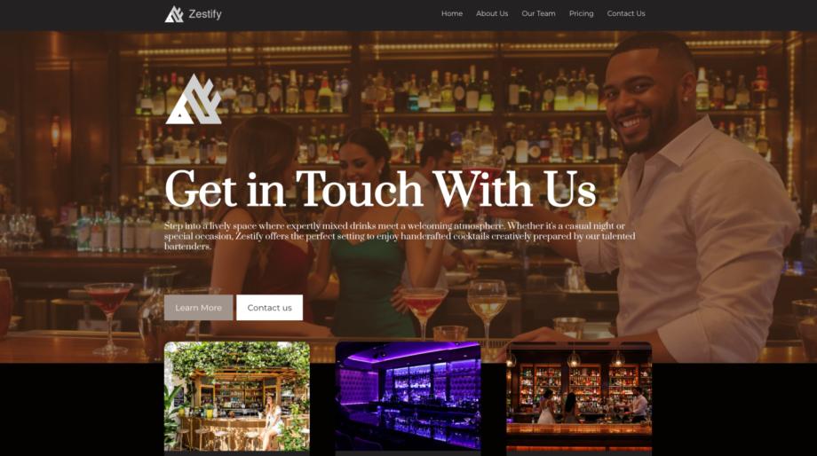 Zestify - Modern Cocktail Bar Website Template