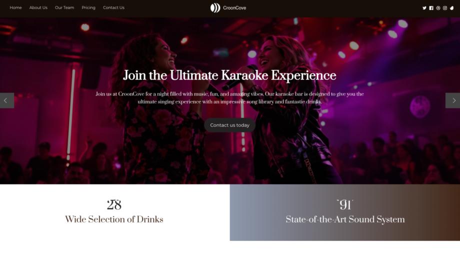 CroonCove - Karaoke Bar Website Template