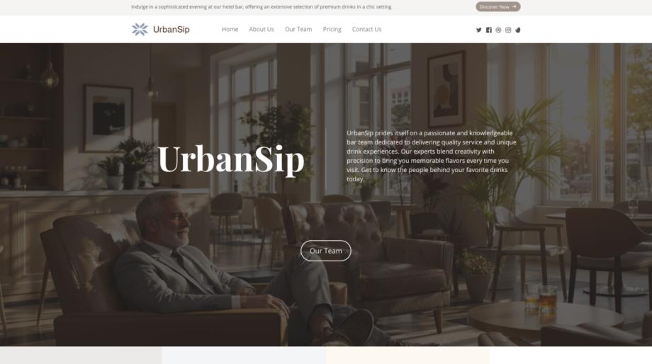 UrbanSip - Hotel Bar Website Template