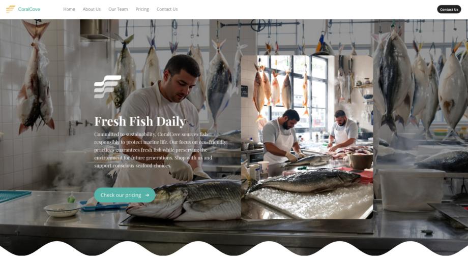 CoralCove - Premium Fish Market Website Template
