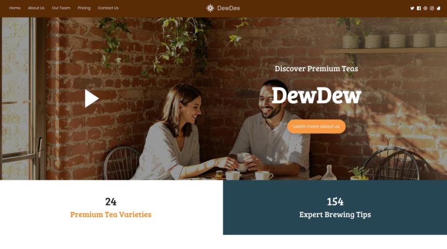 DewDew - Modern Tea House Website Template