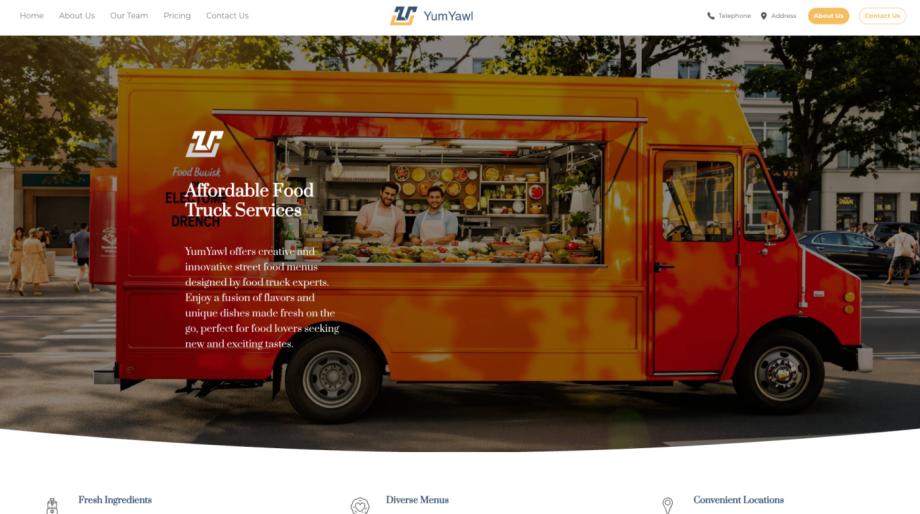 YumYawl - Modern Food Truck Website Template