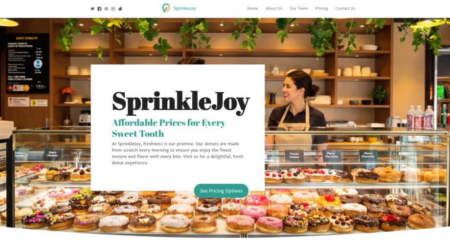 SprinkleJoy - Delicious Donut Shop Template