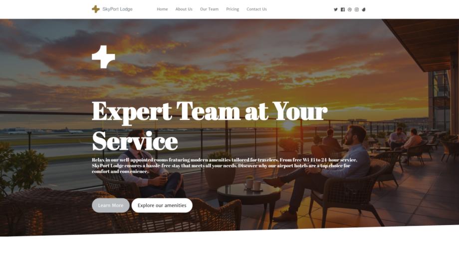 Modern SkyPort Lodge - Luxurious Airport Hotel Website