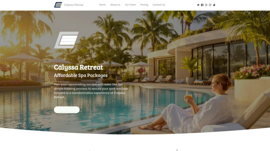 Calyssa Retreat - Luxury Spa Resort Website Template