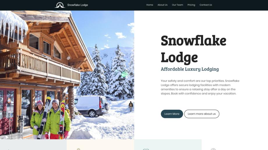 Snowflake Lodge - Modern Ski Resort Website Template