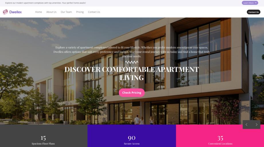 Dwellex - Modern Apartment Complex Template