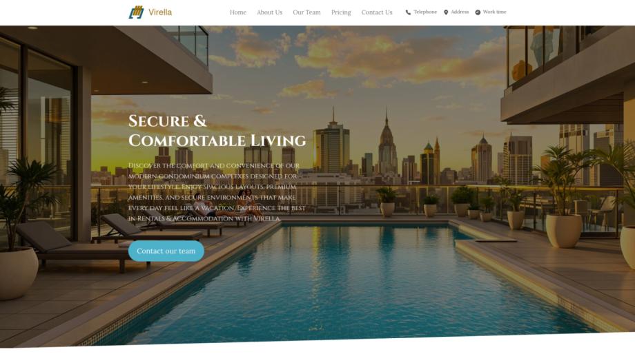 Virella - Luxury Condominium Complex Website Template