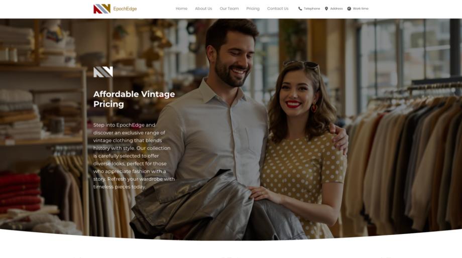 Vintage Clothing Store Website Template - EpochEdge