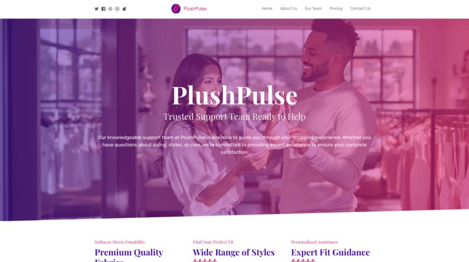 PlushPulse - Modern Lingerie Store Template