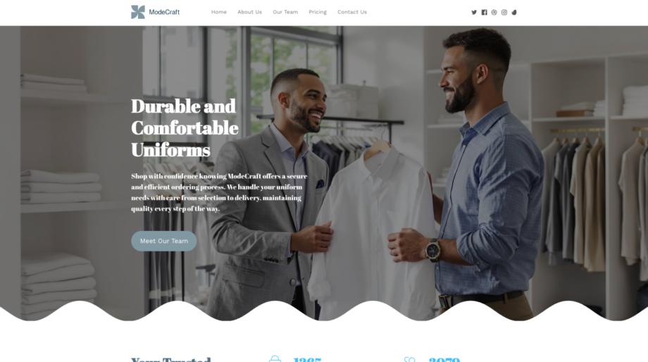 ModeCraft - Fashion Retail Uniform Store Template
