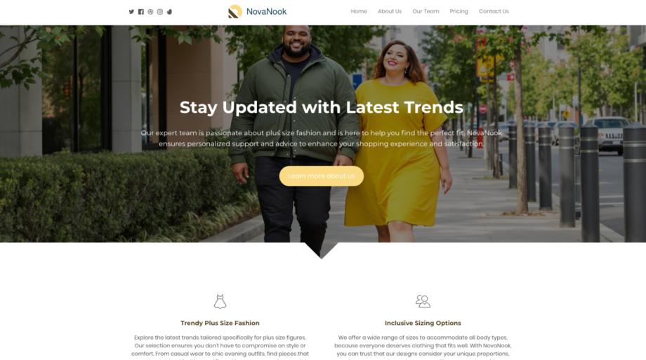 NovaNook - Fashion Retail Store Template for Plus Size Clothing