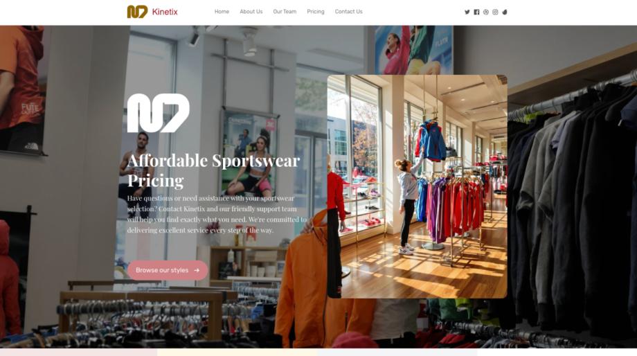 Kinetix - Modern Sportswear Store Template