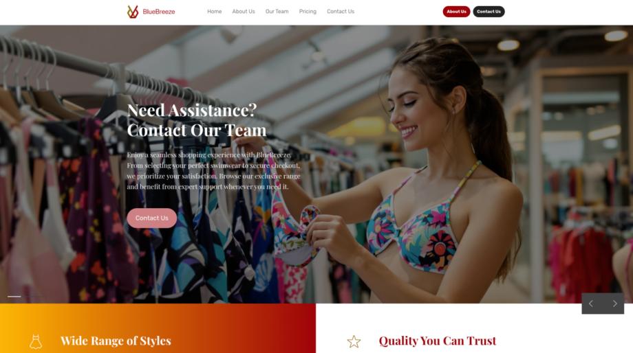 BlueBreeze - Modern Swimwear Store Template