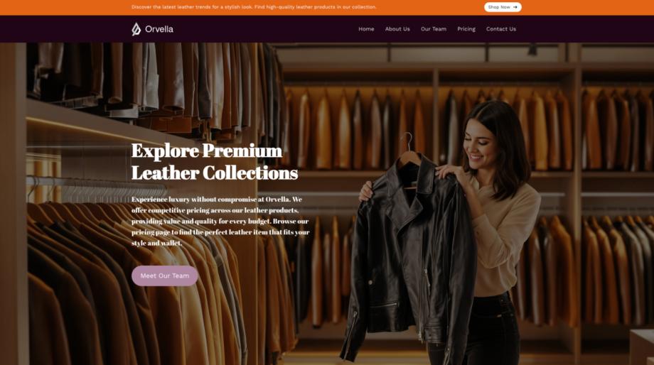 Orvella - Elegant Leather Store Template