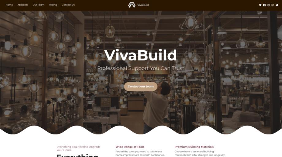 VivaBuild - Home Improvement Store Website Template