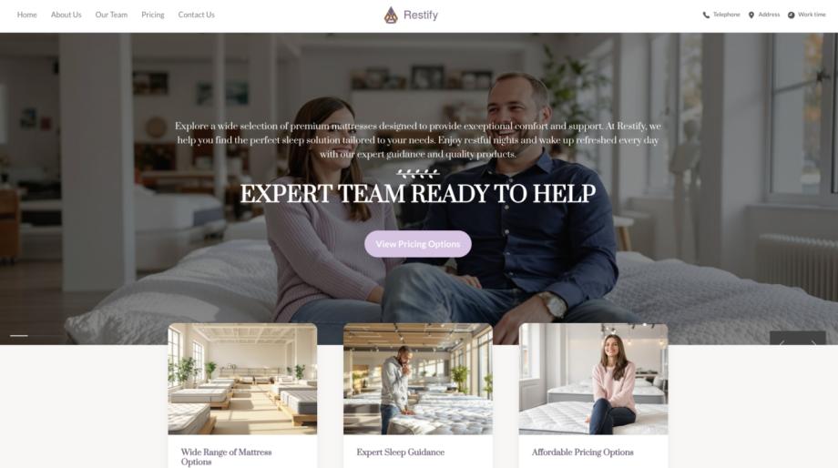 Restify - Modern Mattress Store Theme