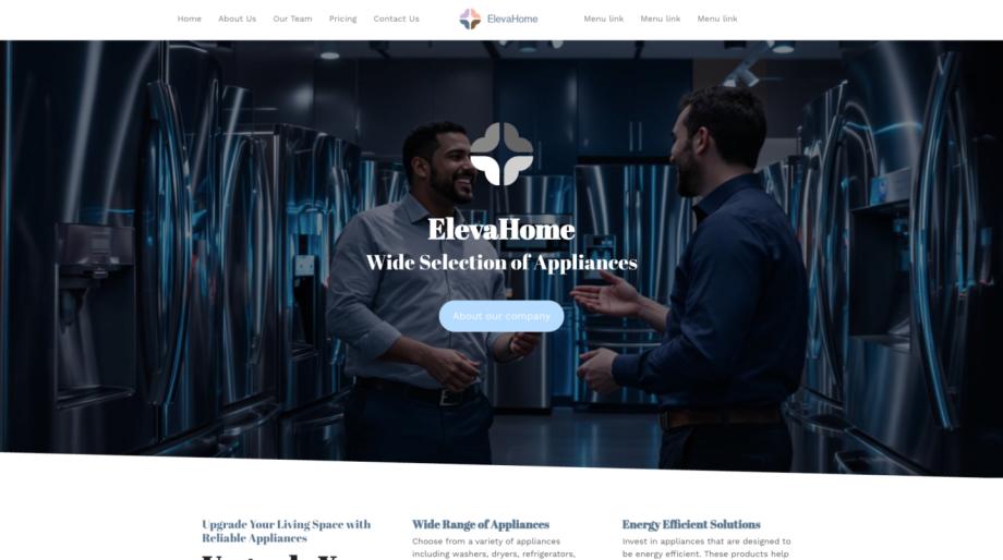 ElevaHome - Modern Appliances Store Website Template