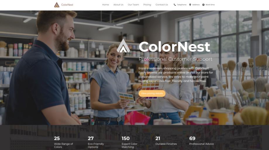 ColorNest - Home Goods Retail Paint Store Template