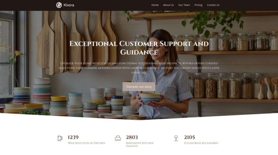 Kivora - Modern Kitchen & Bath Store Template