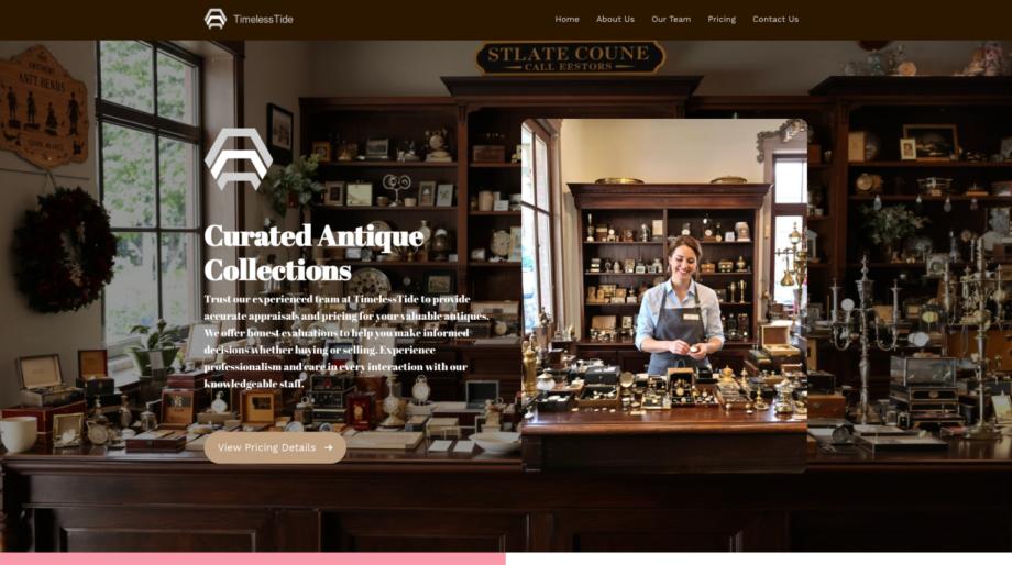 TimelessTide - Antique Store Website Template